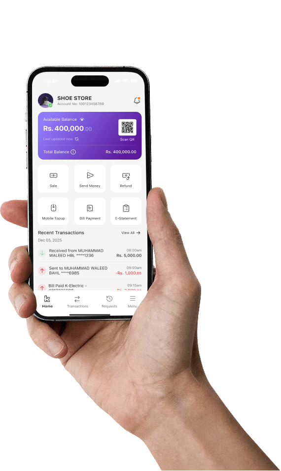 Keenu wallet app shown on a phone held in a hand